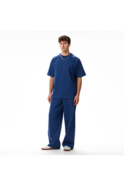Lacoste x House of SuperStep Relaxed Fit Erkek Mavi Eşofman Altı