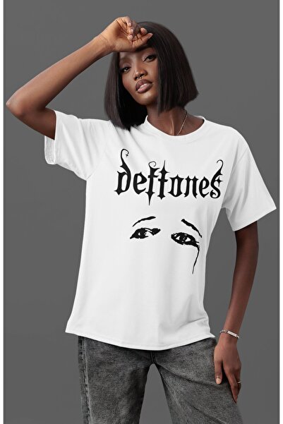SEVBANO Deftones Rock Metal Music Band Front Printed Unisex Oversize T-Shirt