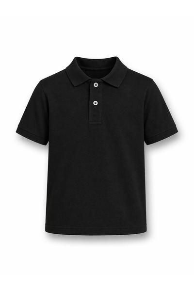 HER ŞEY NOTA www.herseynota.com Unisex dečija majica sa crnim ovratnikom – Šk...
