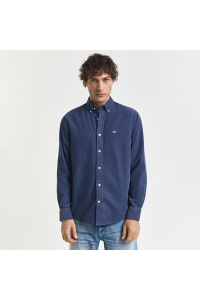 Gant Erkek Mavi Regular Fit Düğmeli Gömlek