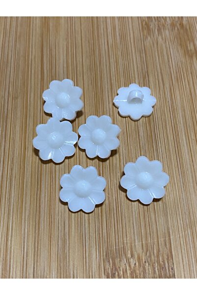 Lorin hobi Flower-Shaped Plastic Baby Button with Bottom Attachment 15 mm 10 ...