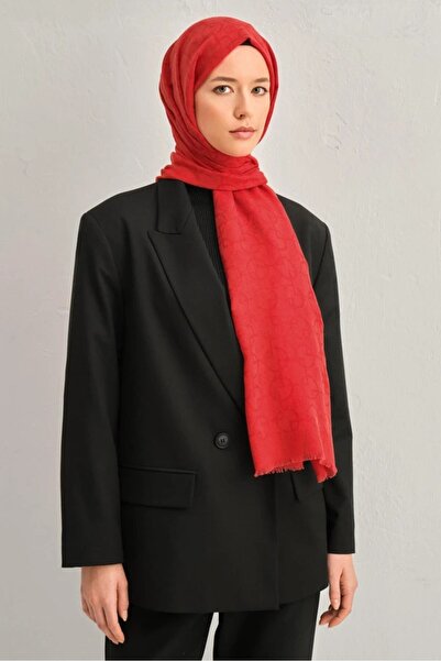 Armine Μάλλινο-βαμβακερό κόκκινο σάλι που καλύπτει τις καθημερινές σας ανάγκε...