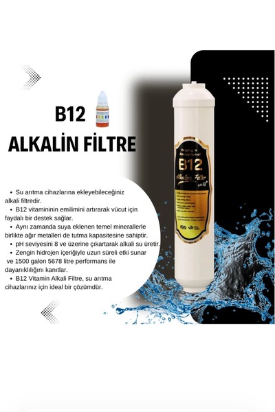 Plus SU ARITMA B12 özel PH+ Alkali filtre - ph ölçer hediyeli