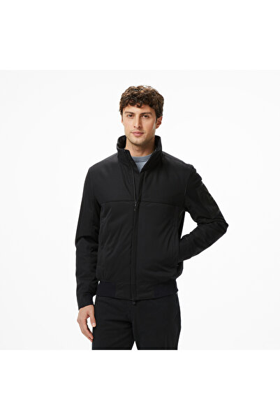 BOSS Regular Fit Dik Yaka Fermuarlı Logolu Mont Erkek MONT 50547739 001