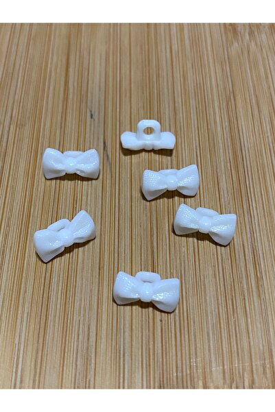 Lorin hobi Bottom-Mounted Bow Baby Button 5 mm 10 Pieces White