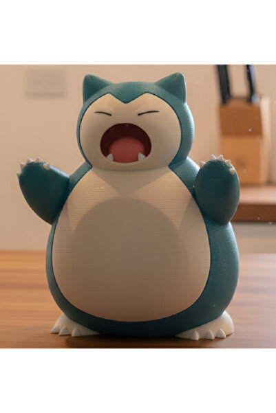 FreshWolf #1374 3D Baskı Pokemon Window Snorlax Mini Pop Figür
