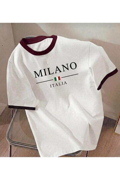 COHERENT Unisex ανδρικό/γυναικείο MILANO Προσαρμοσμένο εμπριμέ μπλουζάκι από ...