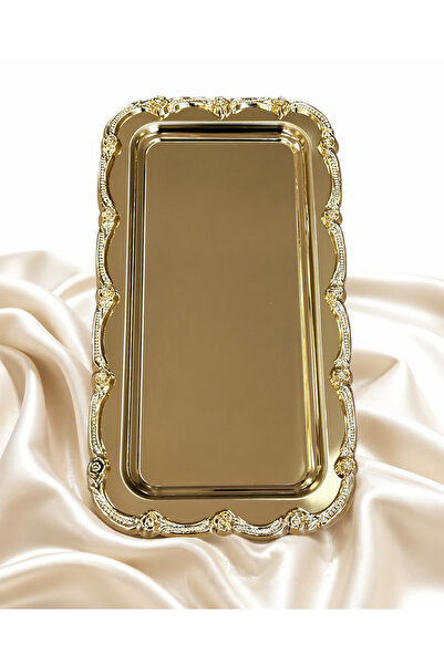 Simply Now Luxury Gold Detailed Metal Presentation Tray - Promise, Engagement...