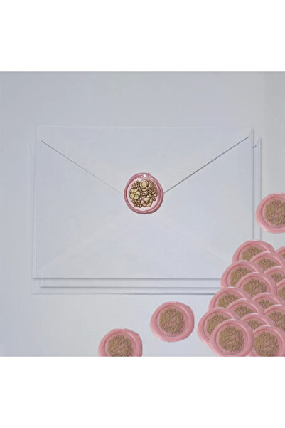 OEM Set of 20 Pink Seals with Golden Flowers