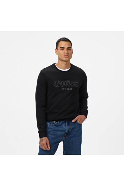 Guess Beau Erkek Siyah Sweatshirt