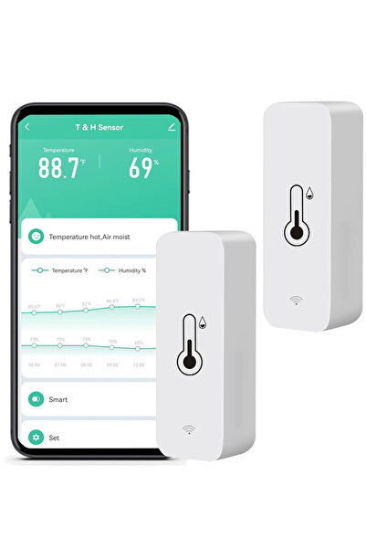 TUYA Αισθητήρας Θερμοκρασίας και Υγρασίας WiFi, Θερμόμετρο Εσωτερικού Χώρου Υ...