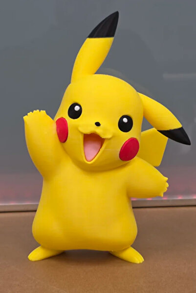 Genç 3D Pikachu Figür - 21cm - Sevimli Pokemon Dekoratif Masaüstü Heykel