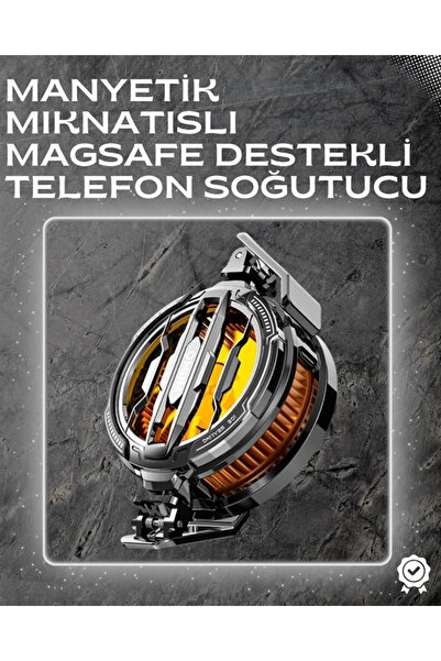 Epilons LED Işıklı Telefon Soğutucu | Ultra Sessiz Fan | Mıknatıslı ve Atlı B...