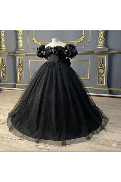 Star Kids Κοριτσίστικο φόρεμα πριγκίπισσας με λεπτομέρεια μαύρης πεταλούδας, ...