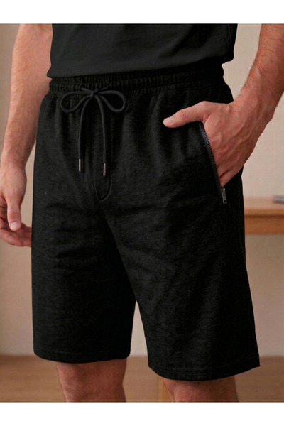luci sports Pantaloni scurți din lycra pentru bărbați, cu buzunare cu fermoar