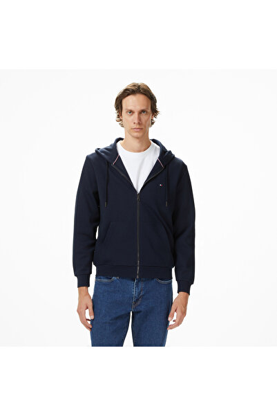Tommy Hilfiger Essential İntechno Through Erkek Lacivert Kapüşonlu Ceket