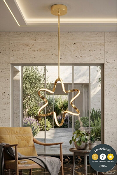 Lzy Avize Store Yıldız Model Eskitme 3 Renkli Sarkıt Modern – Salon, Çocuk Od...
