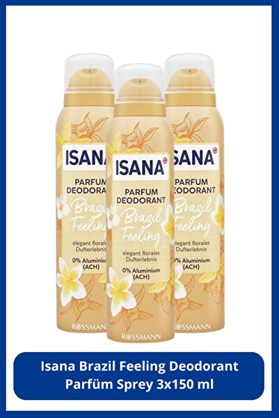 ISANA Brazil Feeling Deodorant Parfüm Sprey 3x150 ml