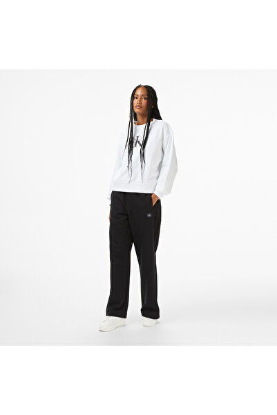 Calvin Klein French Terry Badge Logo Kadın Siyah Eşofman Altı