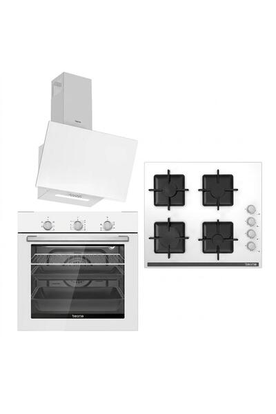 Tecna Cooktec Beyaz Cam Ankastre Set