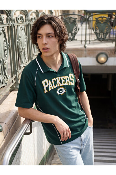 LC Waikiki Tricou bărbătesc cu guler polo, croială lejeră, cu imprimeu Packers