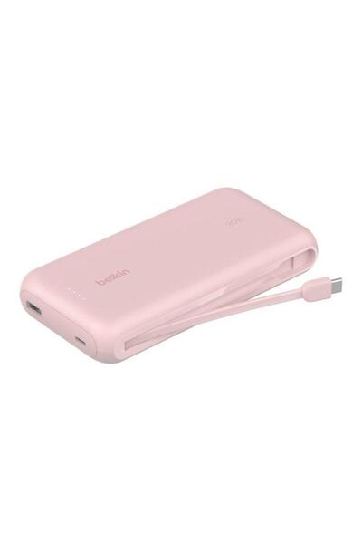 Belkin BoostCharge Powerbank, 20K Entegre Kablolu Taşınabilir Güç Kaynağı, 30...
