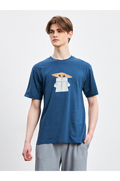 LC Waikiki Ανδρικό T-shirt με στρογγυλή λαιμόκοψη και στάμπα The Mandalorian