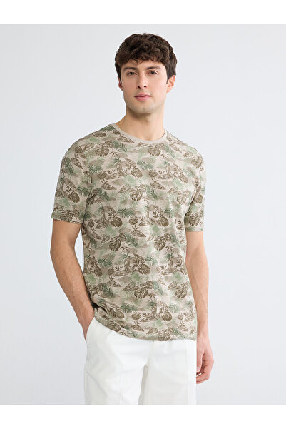 LC Waikiki Tricou bărbătesc din jerseu, cu guler rotund și imprimeu
