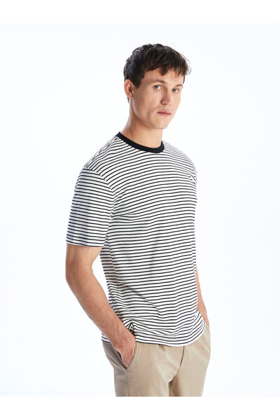 LC Waikiki Tricou bărbătesc cu guler rotund și dungi