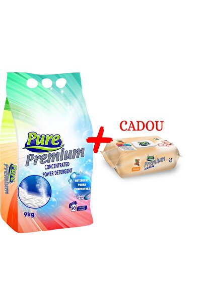 Pure Απορρυπαντικό σε σκόνη 9 κιλά για χρώματα + Χαρτοπετσέτες 64 τεμάχια Δώρ...