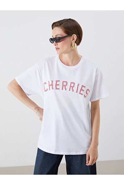 LC Waikiki Tricou pentru damă, cu gât crew brodat