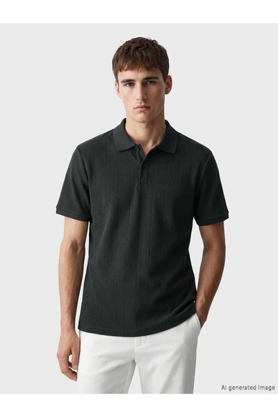 LC Waikiki Tricou polo bărbătesc în dungi