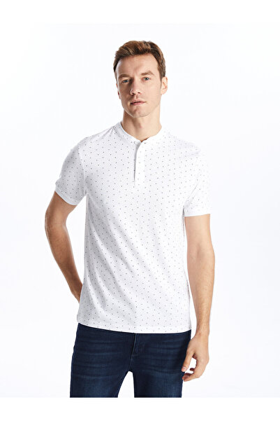 LC Waikiki Tricou bărbătesc cu guler clasic, mânecă scurtă, cu model, din pique