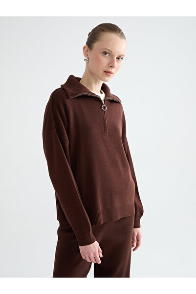 LC Waikiki Funnel Neck Women's Knit Sweater