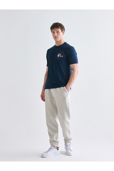 LC Waikiki Tricou bărbătesc din jerseu imprimat cu guler rotund