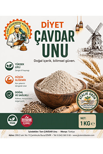 Diyet Glutensiz Çavdar Unu 1 KG ( Gluten İçerir)