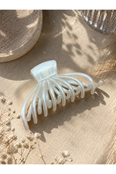 PABALAS Γυναικεία φουρκέτα μεγάλου μεγέθους – Λευκό μαργαριταρένιο / Φουρκέτα...