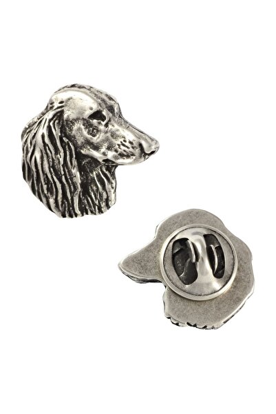Art - Dog Dachshund V - Broșă câine placată cu argint, ac elegant, decorațiun...
