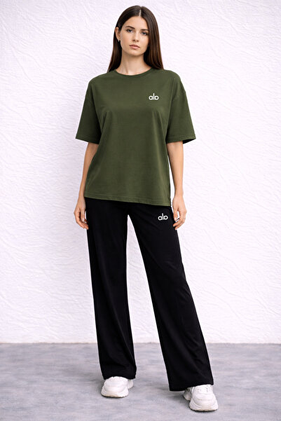 ZAVIXO Women's Oversize 2-Piece Set 100% Cotton Comfortable Design Trendy Style