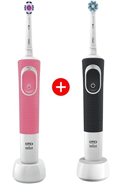 Oral-B D100 Black & Pink 1+1 Free Bundle Electric Toothbrush