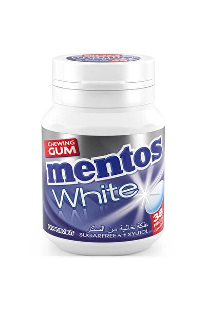Mentos White Gum Bottle Peppermint 38 Pcs