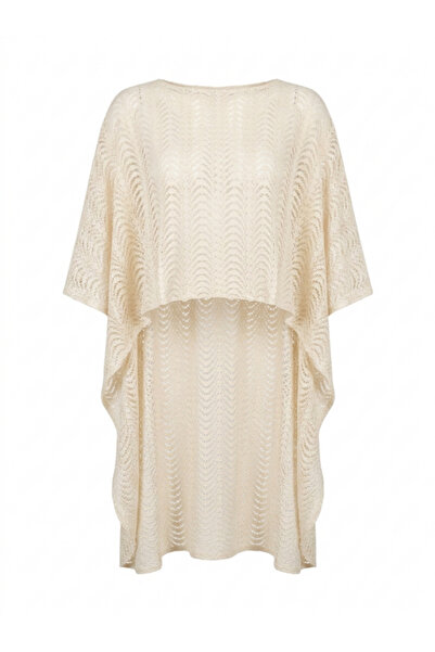 AQUELLA Knitwear Lace Ecru Kaftan