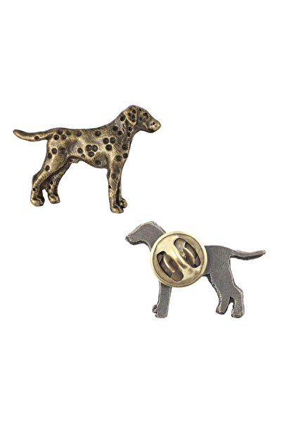 Art - Dog Dalmațian, Câine de companie - Broșă câine placată cu argint, ac el...