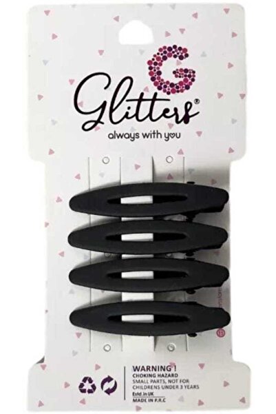 glitters 3 Pc Black Stone Clip-Glt2819