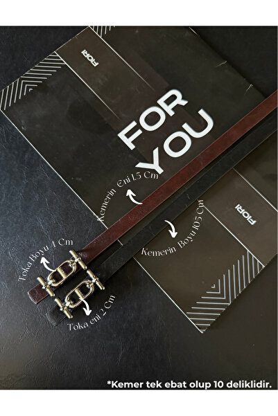 Fiori Thin Women's Belt with Silver Buckle, Trouser Belt, Shirt Belt, Jacket ...