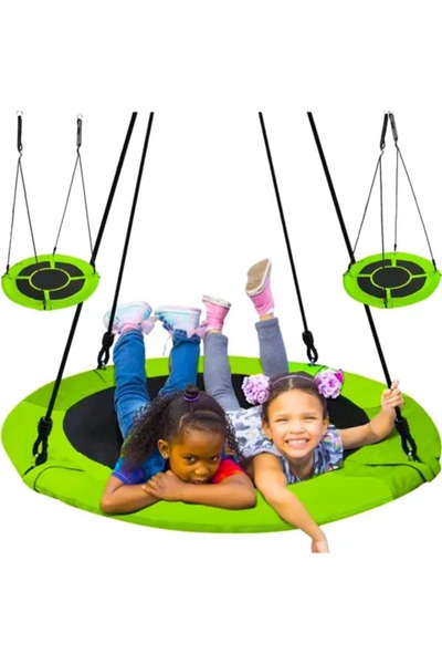 KRUZZEL Κρεμαστή κούνια-φωλιά XXL -Πράσινη 120cm