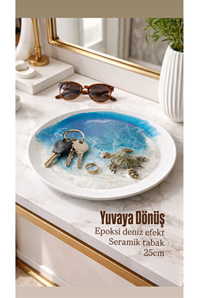 Gesto seramik Yuvaya dönüş Seramik tabak 25cm