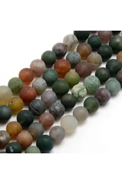 GemSale Mărgele agat indian înghețat 8mm 37cm~46 bucăți