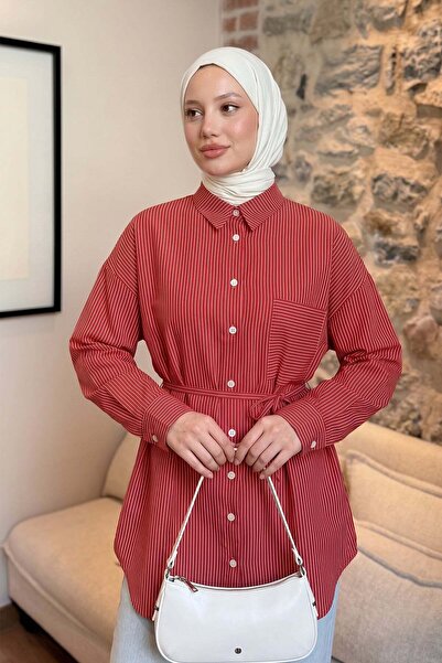 Salih Çelebi Πουκάμισο από ύφασμα Modal με ρίγες Y0139 - ΑΝΘΟΣ ΡΟΔΙΑΝΗΣ