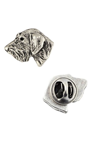Art - Dog Dachshund II - Broșă câine placată cu argint, ac elegant, decorațiu...